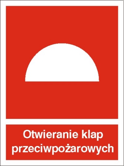 Miejsce otwierania klap przeciwpożarowych